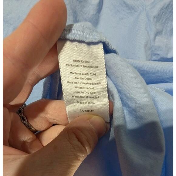 Talbot's Women's Grosgrain Rainbow Tie Sleeve Blouse Sz 1X Lightweight Side Zip - Picture 5 of 6